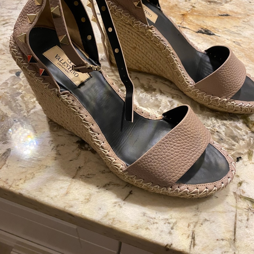 Valentino Wedge Espadrilles Size 40
